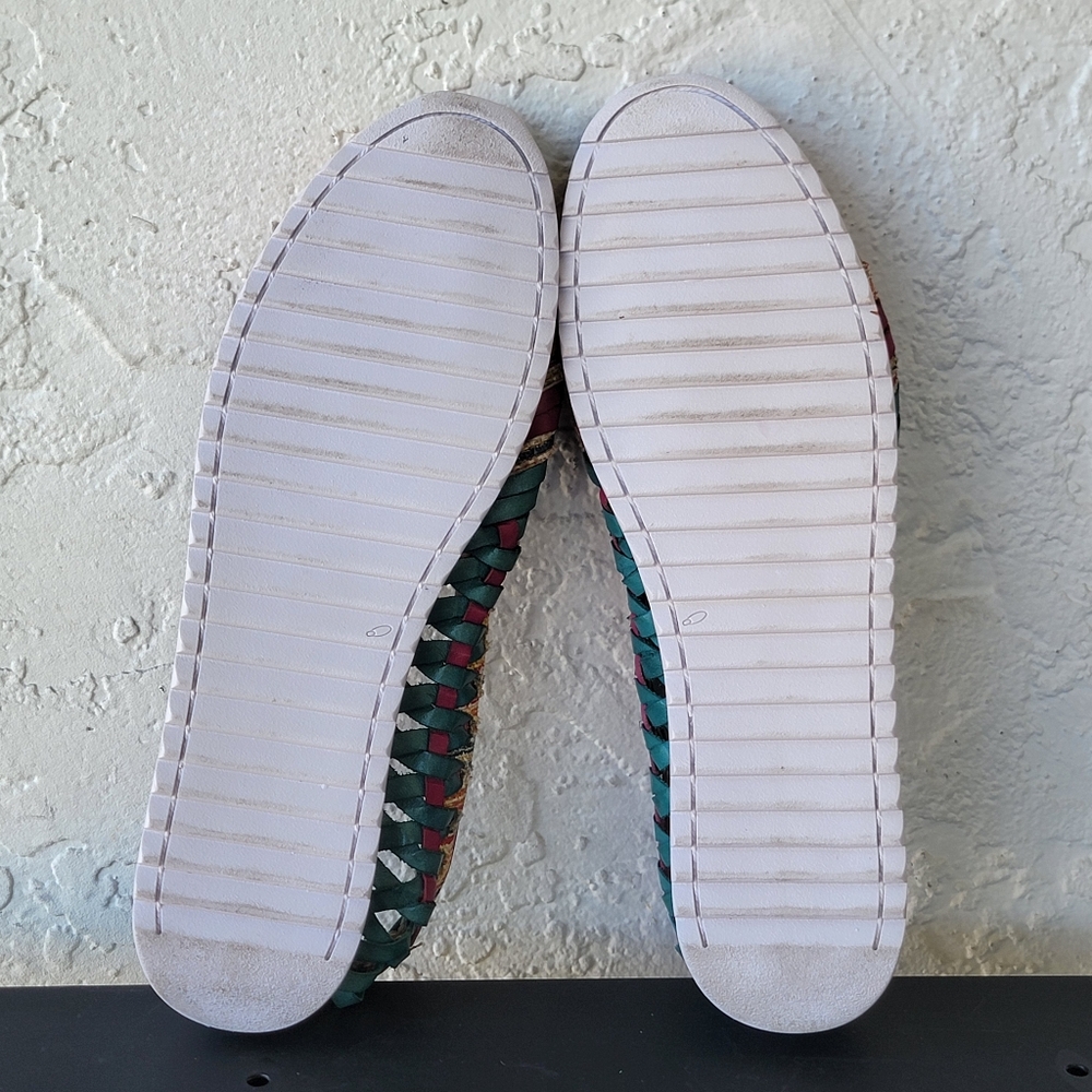 Huarache Leather Sandals Women’s US 8 Colorful Handmade Flats Shoes - Picture 8 of 8
